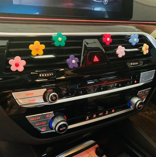 8Pcs Car Air Freshener Vent Clips, Kawaii Flower Car Decor, Cute Car Accessories for Women, Daisy Flower for Car