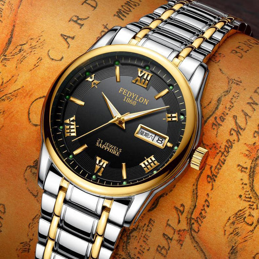 Luxury Brand Watch Men Genuine Leather Automatic machinery Mens Watches Dress Male Business