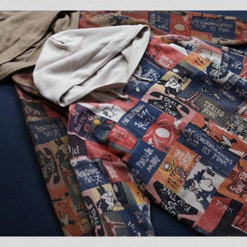 High Quality Printing Sweater Casual Hooded Was Thin Knitted Pullover Sweater Coat Women