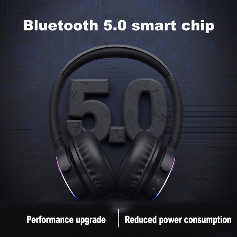 3.5mm Interface Noise Reduction Wireless Headset Bluetooth Stereo Foldable Headphones Built-in Mic