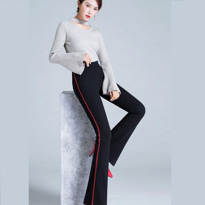 Women's Sports Micro-flared Pants Korean Style Loose and Versatile High-waist Legging Casual Pants Autumn and Winter Wide-leg Women's Trousers