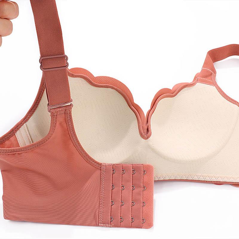 Large Breasts Show Small Thin Bras Large Size Women's No Steel Ring Gather Bra To Collect Auxiliary Breasts Anti-sagging Adjustable Adjustable Bra