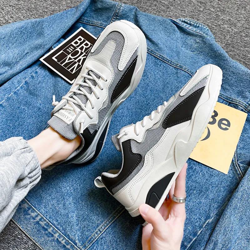 Men's Shoes 2021 New Autumn Breathable Thin Section Odor Mesh Shoes White Flat Shoes Sports Casual Shoes