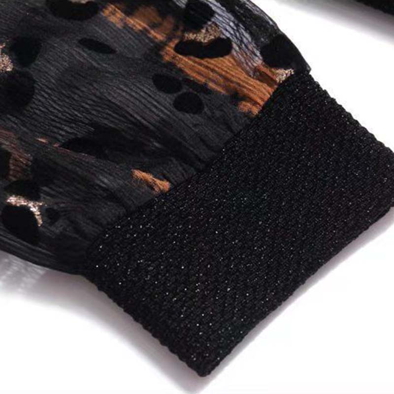 Spring and Autumn Large Size Slim Top Women's Loose Long-sleeved Chiffon Shirt All-match T-shirt