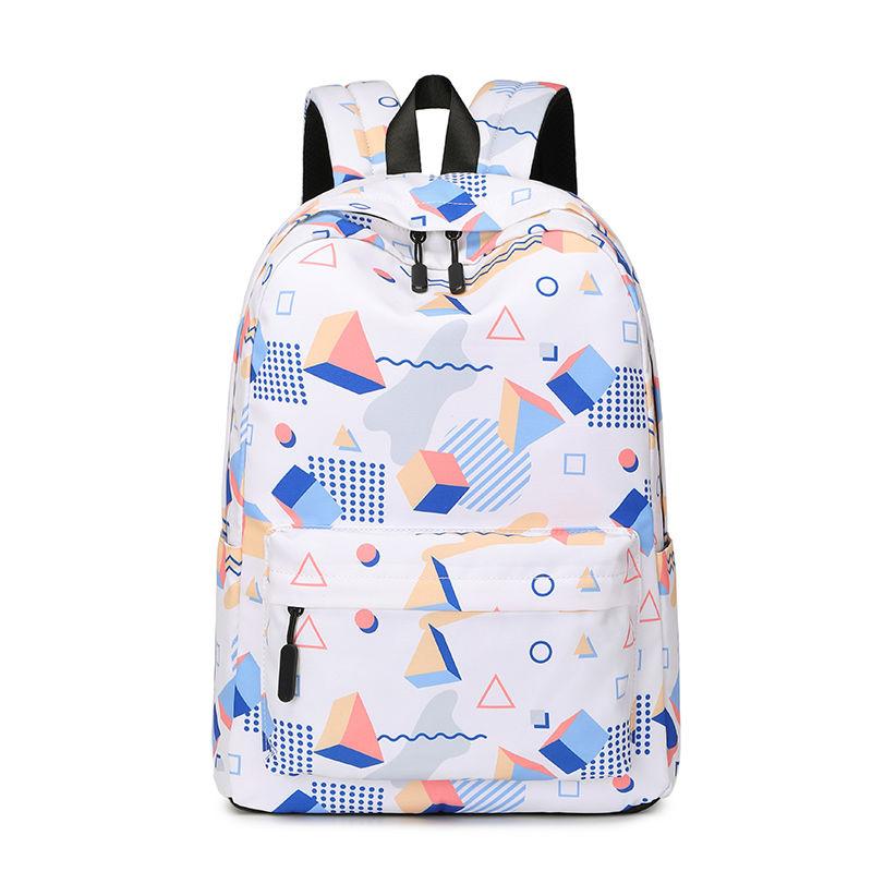 Girls School Bag Student Korean Version of The Large-capacity Waterproof Backpack Small Fresh Printed Backpack Female Bag