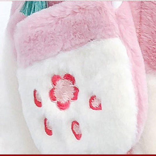 Girls Winter Thick Furs Little Girls Wool Sweaters Children's Western Style Hooded Warm Cotton Clothes with Small Velvet Bag Decoration