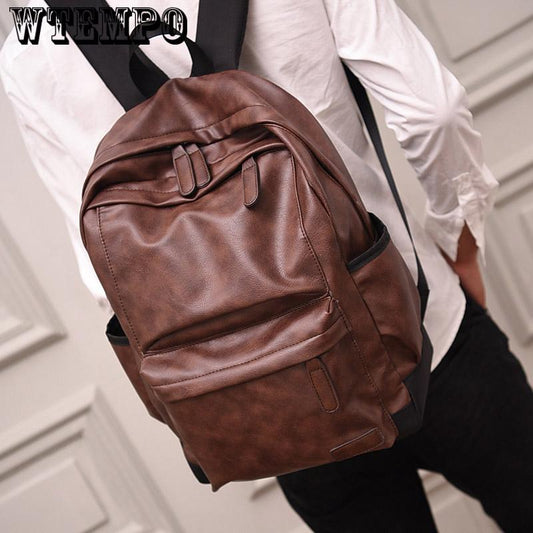 New PU Leather Backpack Men Travel Backpack Fashion Casual Shoulder Bag for Men travel backpack