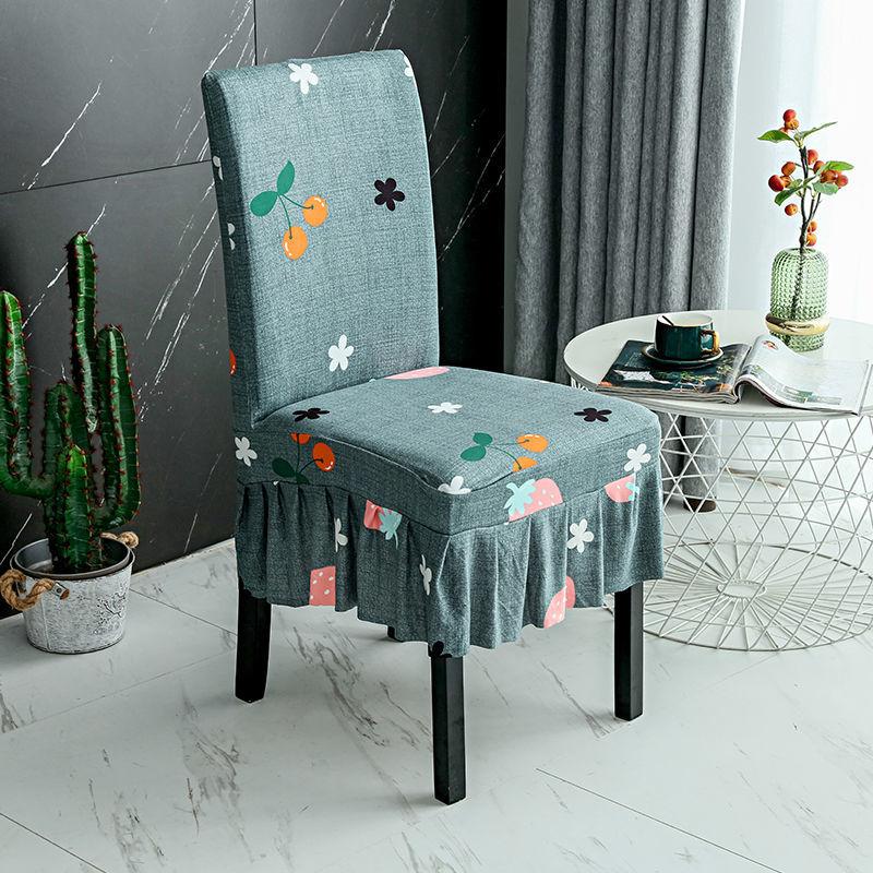 2/4/6Pcs Stretchable Dining Chair Cover Spandex Elastic Pastoral Modern Slipcovers Furniture Cover for Kitchen Wedding