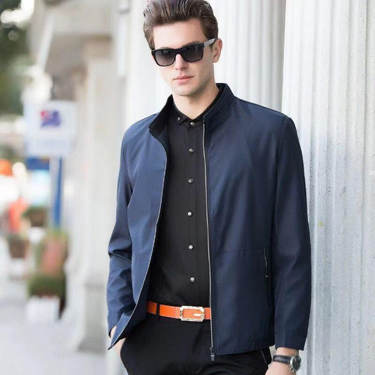 Bomber Casual Jacket Men Autumn Outerwear Mandarin Sportswear Mens Jackets for Male Coats