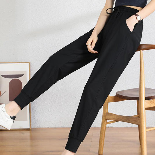 Ice Silk Pants Women's Summer Quick-drying Pants Women's Loose Wild Trend Sports Pants Women's High-waisted Thin Thin Casual Pants