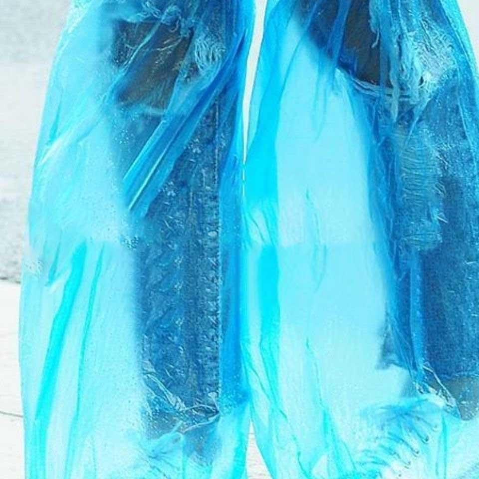 Protection isolation outdoor travel disposable long drifting riding plastic long tube shoe cover