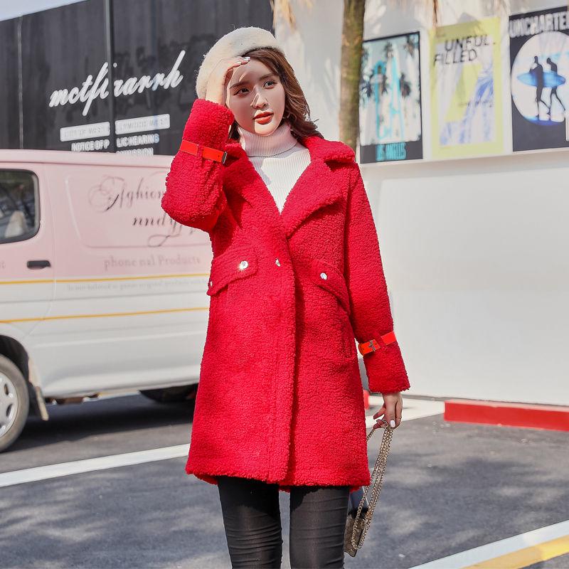 Women Coat Autumn Winter Faux Fur Jacket Coat Women Plush Overcoat 2019 Office Ladies Long Sleeve