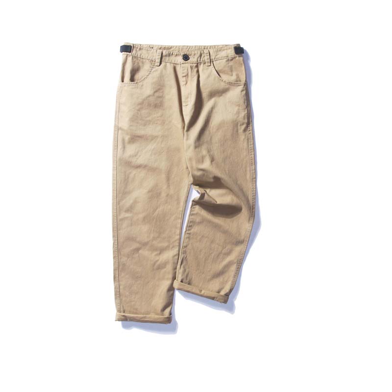 Spring and Autumn Casual Pants Straight Overalls Men's Loose Solid Color Trousers