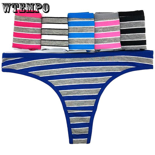 6 Pcs/Lot Sale Women's Underwear pure Cotton Women Striped Panties