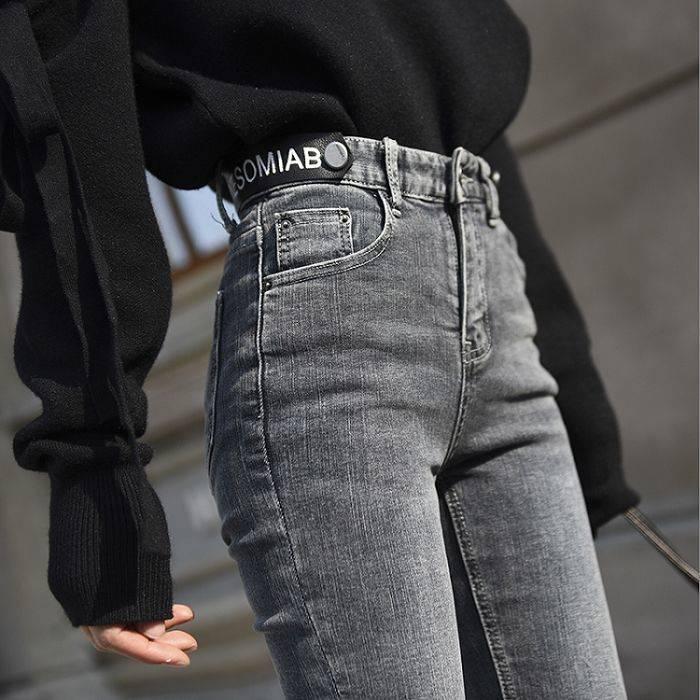 High Waist Jeans Plus Size Women Skinny Velvet Jeans Woman Pencil Pants Casual Stretch Fashion