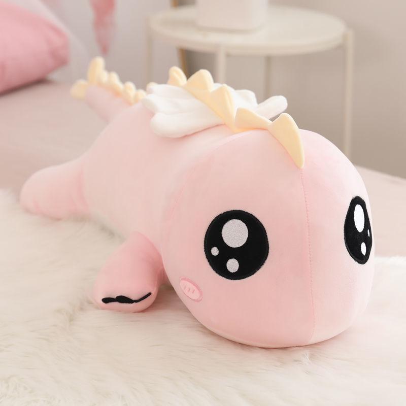 Kids Lovely Plush Toys Soft Dinosaur Plush Toy Pillow Doll Sleeping Long Pillow Bed Oversized Doll Birthday Present