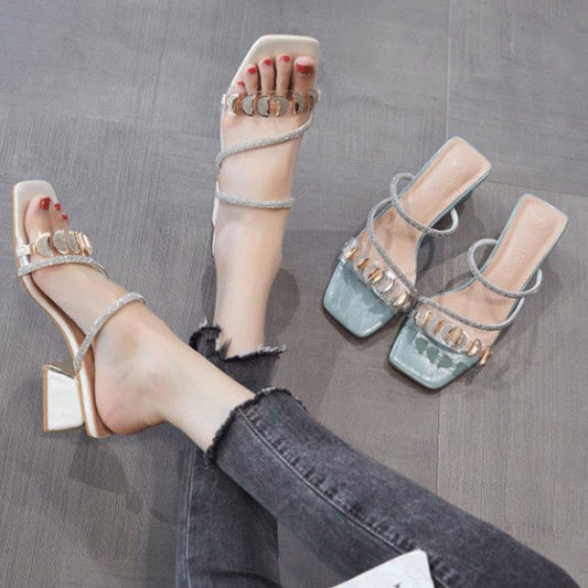 Ladies Summer Sandals and Slippers All-match Outer Wear Wedge Heel Fashion Trend Non-slip Beach Shoes