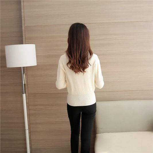 Autumn and Winter Slimming Knitted Bottoming Shirt Loose Spring Top Pullover Women's Age-reducing Temperament Outfit
