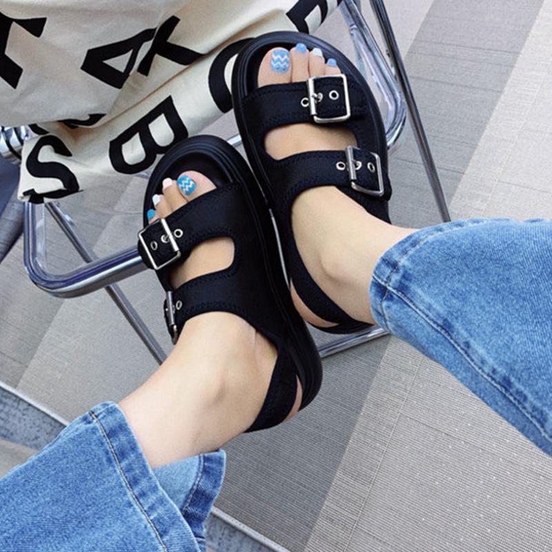 European Army Green Retro Sports Sandals Women's Summer All-match Casual Platform Sandals