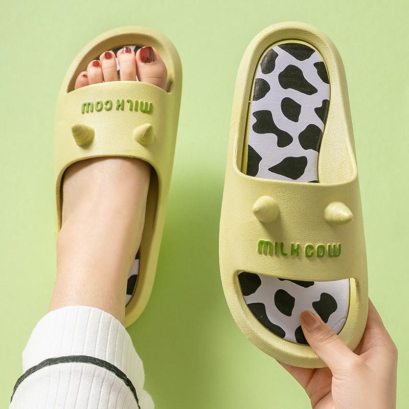 Summer Cartoon Female Outer Wear Slippers Bathroom Bath Non-slip Home Home Couple Shoes Men's Indoor Cute Sandals and Slippers