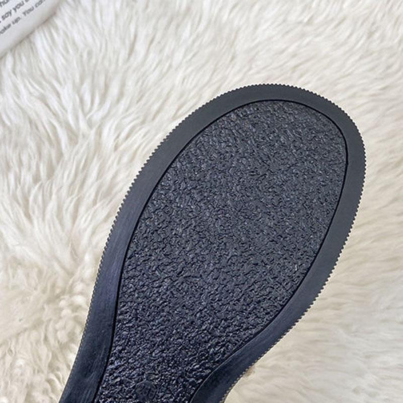 Women's Leather Shoes for Winter Warm and Comfortable Plus Velvet All-match Flat Shoes