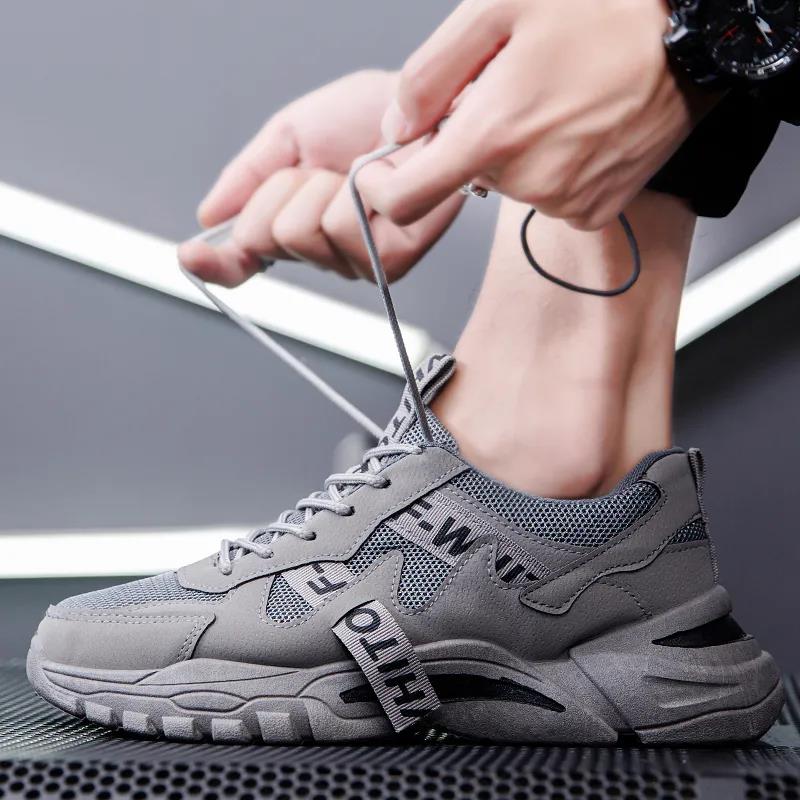 New Trend Men's Sports Shoes Spring and Summer Breathable All-match Casual Mesh Running Shoes