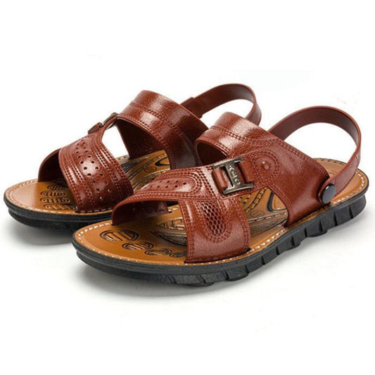 Summer Men's Sandals Open Toe Youth Beach Shoes Non-slip Men's Sandals and Slippers