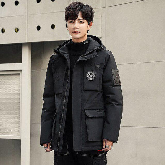 Autumn Fashion Pure Color Casual Men's Jacket Street Wear Thick Warm Men's Jacket Fashion Windbreaker Men's Jacket
