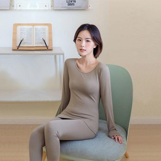 Autumn Clothes and Long Trousers Ladies Pure Cotton Suit Girls Youth Winter Slim Thermal Underwear Thin Section
