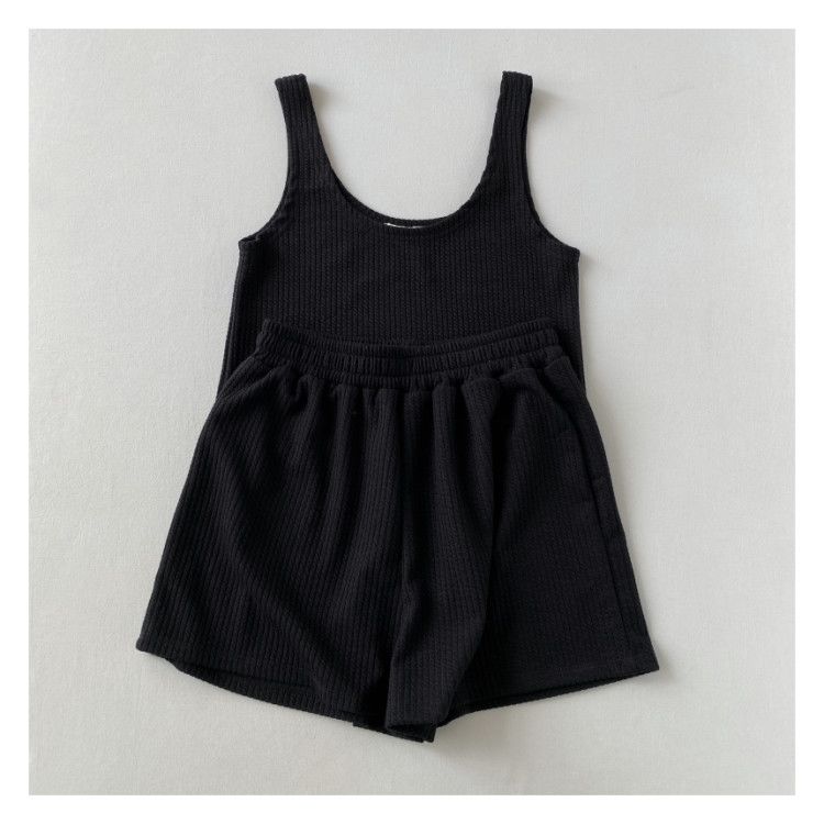 Women's Summer Comfortable Loose Casual Suit New Vest Shorts Two-Piece Suit