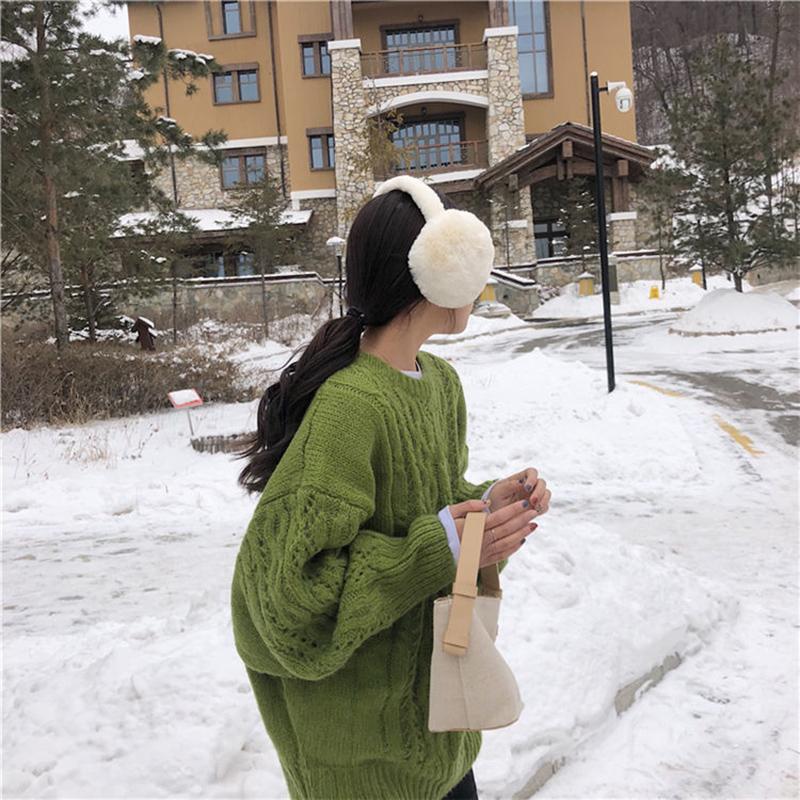 Spring Autumn Women's Loose Casual Fashion Pullover Jacket Knitwear Top Mid-length Outer Sweater