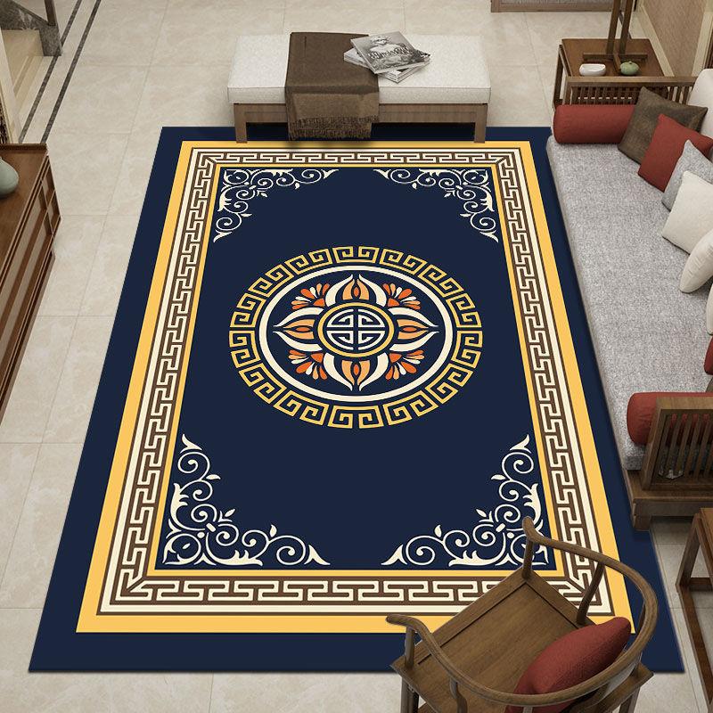 Living Room Carpet New Chinese Porch Floor Mat Home Sofa Coffee Table Mat Bedroom Floor Mat Rectangular Non-slip Mat Thickening