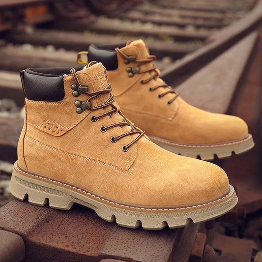 Canvas Martin Boots Men Autumn New Personality Fashion Casual Boots High-top Tooling Winter Shoes Tide Boots 2021