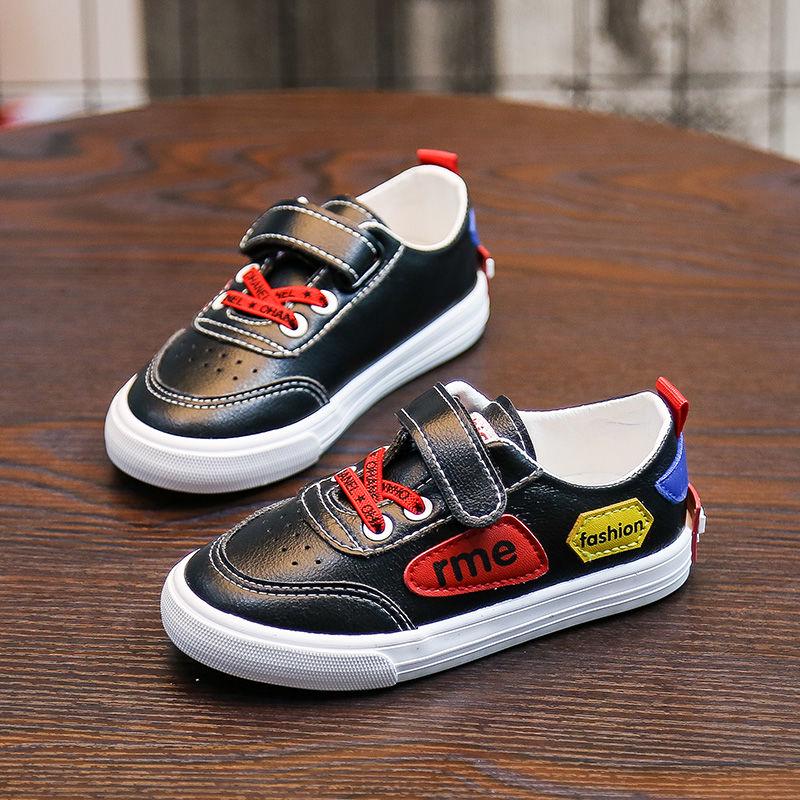 Comfy Kids Genuine Leather 1-9 Years Old Child Sneakers Shoe for Girls Boys Casual Sneakers Shoes SIZE 23-36