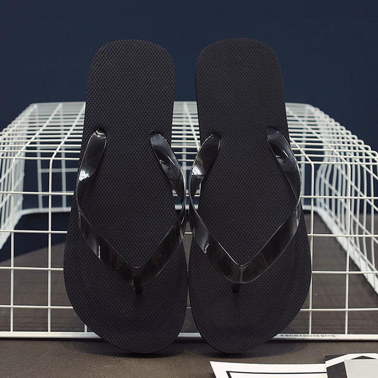 Summer Solid Color Large Size Flip-flops Outdoor Beach Non-slip Inside and Outside Wear Sandals and Slippers Light and Comfortable