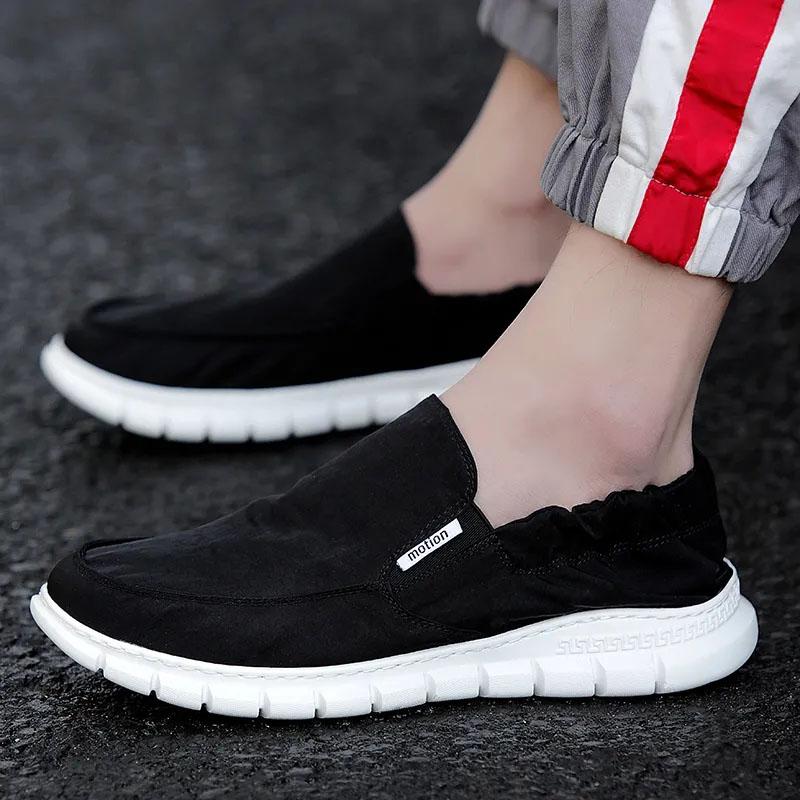 Old Beijing Cloth Shoes Men's Spring Breathable Slip-on Shoes Work Shoes Casual Shoes Skate Shoes Comfortable Sneakers Dad Shoes