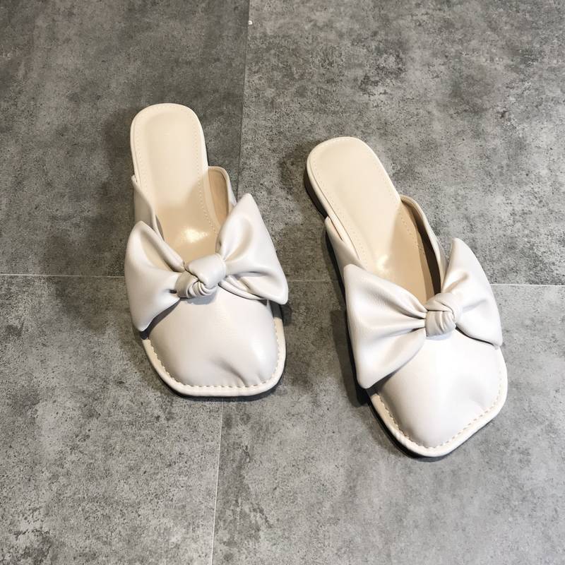 Women's Fashion Slippers Bowknot Design Slippers Lightweight Casual Flat Shoes Soft Soled Shoes