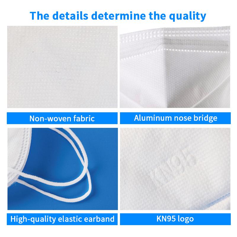 KN95 Disposable Mask Non-woven Protective Mask Dustproof Anti-fog PM2.5 Safety Breathable Mask