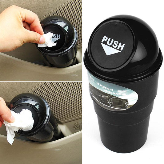 Car Trash Can Mini Waste Rubbish Trash Bin Auto Home Can Garbage Dust Case Cup Holder