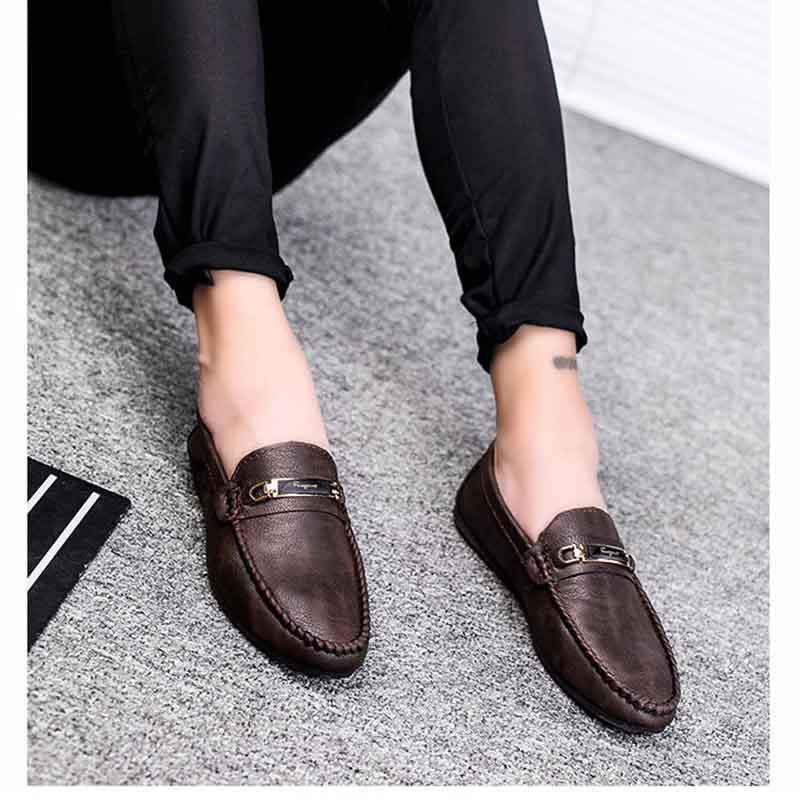 Men's shoes summer breathable peas shoes men's casual shoes trend tide shoes leather shoes men