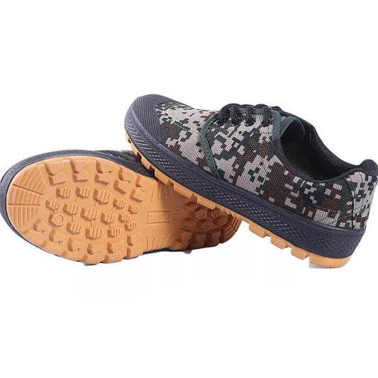 Tendon Bottom Non-slip Wear-resistant Liberation Shoes Low-cut Camouflage Military Training Farm Work Labor Insurance Shoes for Men and Women