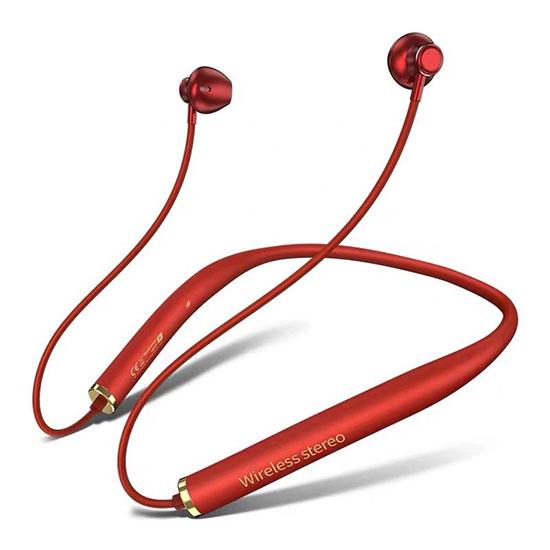 New Sports Bluetooth Headset Metal Magnetic Wireless Double Bass In-ear Lug Silicone