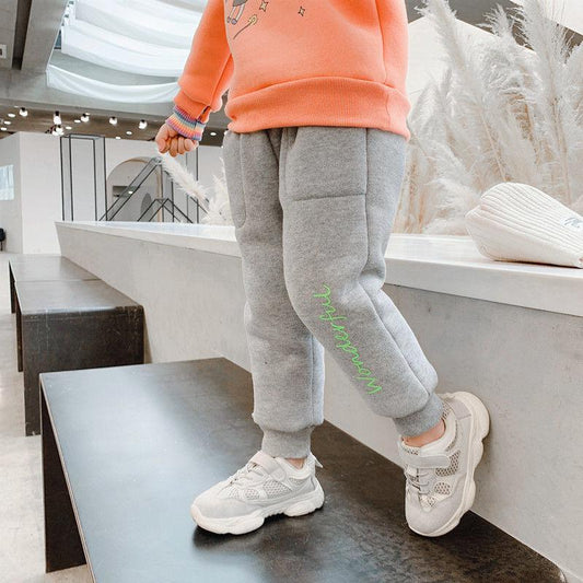 Warm Thicken Boys Girls Pants Winter Children High Quality Trousers Teens Boy Girl Trousers Kids Ski Down Padded Pants