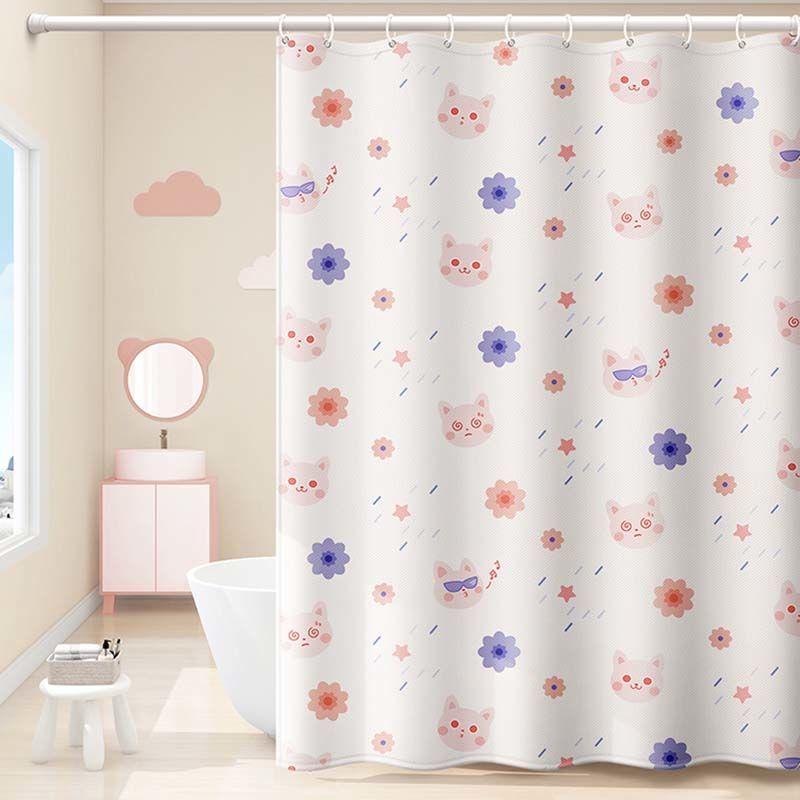 Bathroom Partition Shower Curtain Bathroom Bathtub Mildew Proof and Waterproof Curtain