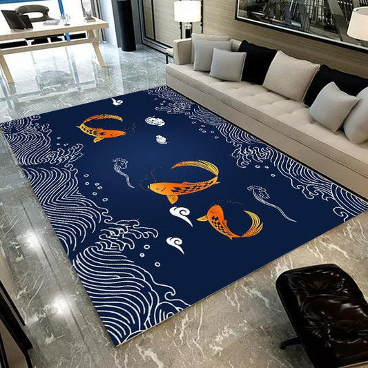 Chinese Antique Big Carpet Floral Auspicious Living Room Bedroom Carpet Coffee Table Sofa Home Bedside Blanket