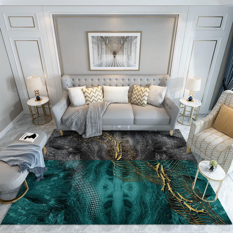 Ins Living Room Carpet Bedroom Dirt-resistant Washable Cut-out Blankets Floor Mats and Dirt-resistant