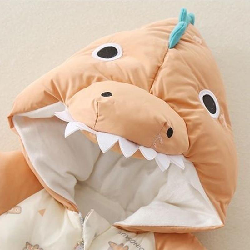 Baby Down Padded Jacket Onesies for Boys and Girls Baby Winter Outing Clothes Plus Velvet Padded Outer Clothes Cute and Warm