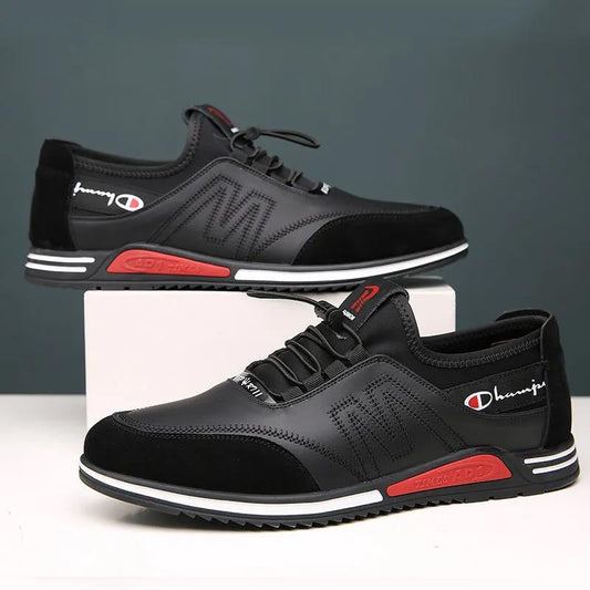 Men's Shoes Winter Fleece Soft Bottom Casual Leather Shoes All-match Trendy Shoes Non-slip Warm Cotton Shoes