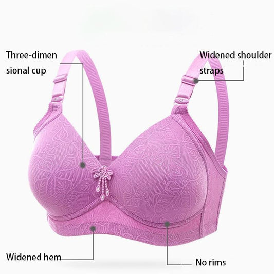 Thin Anti-sagging Anti-sagging Breast Gathering Type Bra Non-magnetic and Non-wireless Underwear Simple Women's Bra Light and Thin