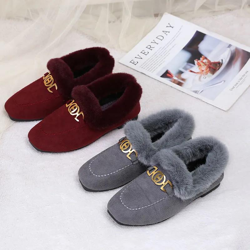Women's Cotton-padded Shoes with Velvet To Keep Warm and Comfortable In Autumn and Winter
